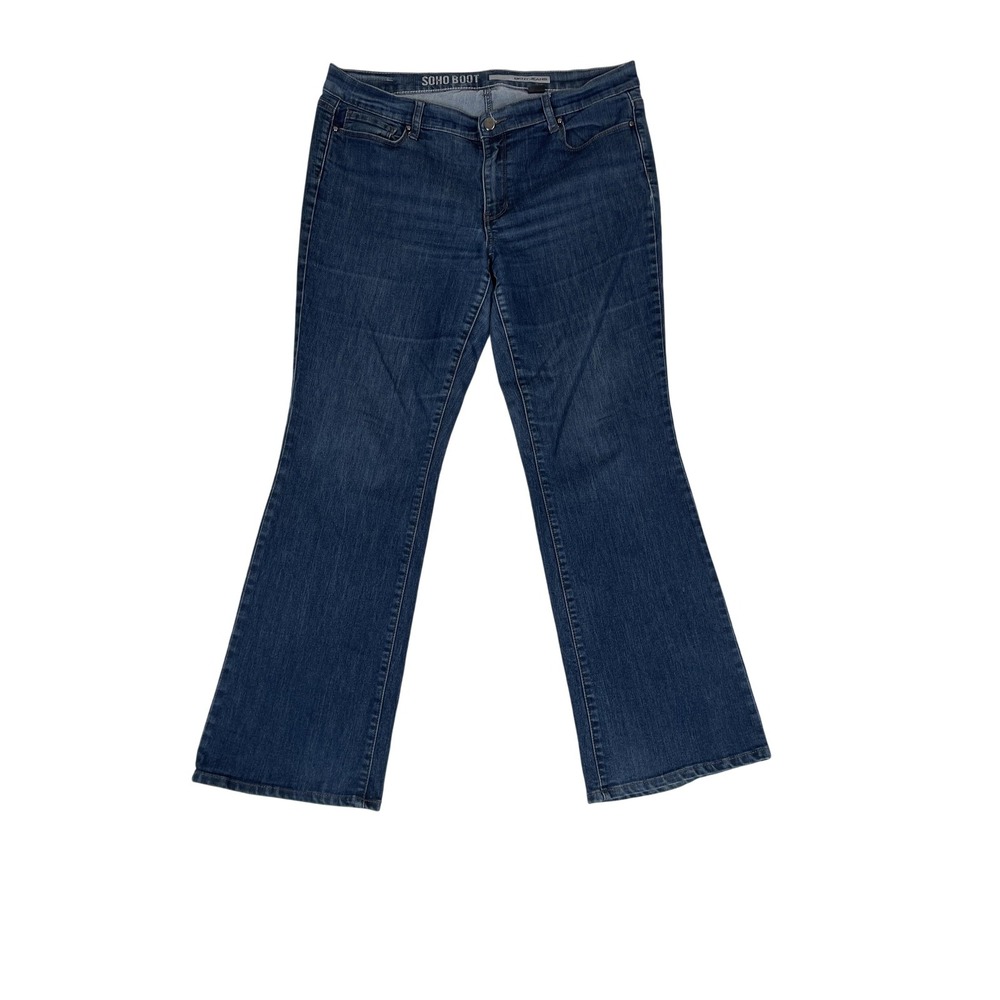 DKNY Jeans Soho Boot Jeans Womens 12 12x30 Blue Mid Rise Bootcut Stretch Denim